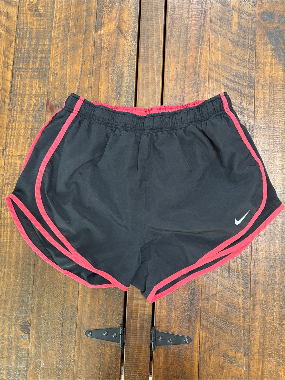 Nike Women’s Black Athletic Shorts with Pink Trim